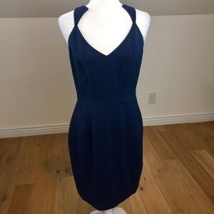 Aijek Navy Blue Sheath Mini Cocktail Dress Size 4